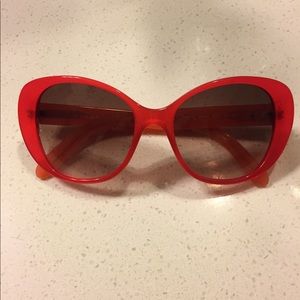 Red Kate Spade Cat Eye Sunglasses